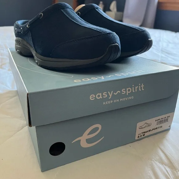 Easy Spirit Dark Blue Mules - Picture 1 of 5
